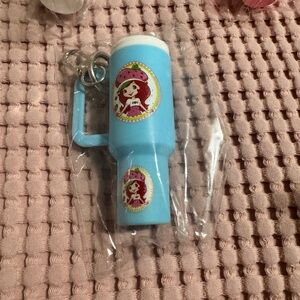 NWT Blue strawberry Shortcake with Handle key chain